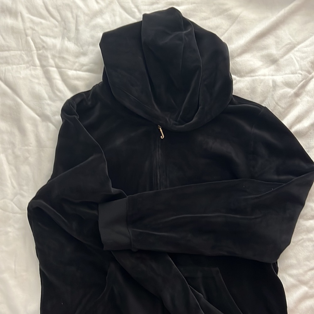 BLACK JUICY COUTURE ZIP UP HOODIE - Picture 4 of 4